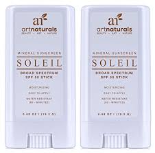 Art Naturals Spf 50 Sunscreen Stick 07 Oz Pack Of 2 Water Resistant 80 Minutes With The Best Natural Organic Ingre Sunscreen Stick Skin Care Baby Skin Care