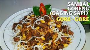 Ayam goreng lengkuas rumah makan padang daging empuk bumbu meresap ! Resep Sambal Goreng Daging Sapi Gore Gore Khas Sulawesi Selatan Dapur Evarisa Youtube