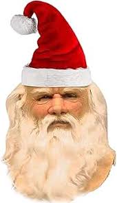 Santa Claus Mask, Premium Latex Santa Mask, Soft Realistic Full Face Santa  Mask with Beard/Hat/Glasses, Christmas Costume Cosplay Party Dress Up Mask  : Amazon.de: Toys