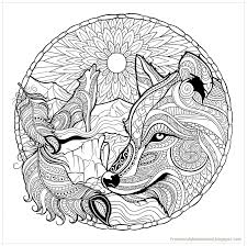 Malvorlagen Wolf Mandala Hohe Qualitätwolf Mandala Coloring