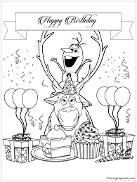 This is just a birthday card i made for a friend whose daughter is turning 5. Frozen Characters Olaf And Sven Happy Birthday Coloring Pages Cartoons Coloring Pages Coloring Pages For Kids And Adults