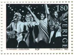 abba op een zweedse postzegel 1983 briefmarken schweden musik