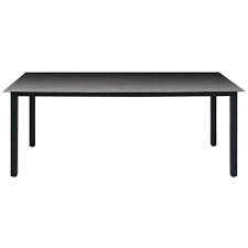 16 zierlich gartentisch metall weiß : Vidaxl Garten Esstisch Glas Aluminium 190 X 90 X 74 Cm Schwarz Gitoparts
