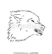 The others sat down and howled. Angry Snarling Wolf Angry Wolf Growls Wolf Head Vector Sketch Illustration Angry Snarling Wolf Profile Head Ferocious Canstock