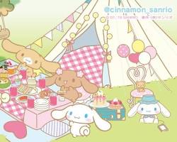Cinnamoroll with his friends wallpaper