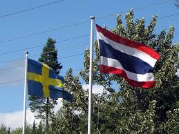 Thai flag colors, history and symbolism of the national flag of thailand. File Flags Of Sweden And Thailand Jpg Wikipedia