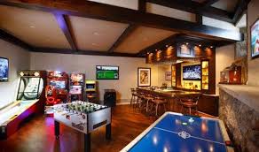 Game Room Decoration Ideas Garage Ideas Man Cave Workshop Organization Organize Home House In Bar Sala Giochi Decorazione Per Sala Giochi Progetto Casa
