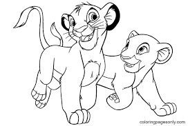 You can now print this beautiful nala holding her baby 59b5 coloring page or color online for free. Simba And Nala Coloring Pages The Lion King Coloring Pages Coloring Pages For Kids And Adults