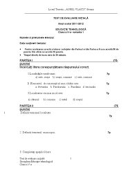 Pentru rezolvarea corecta a tuturor cerintelor din partea i si partea ii se acorda 90 de puncte. Test Initial Clasa A V A Varianta 1