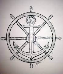 Polish your personal project or design with these captains wheel transparent png images, make it even more personalized and more attractive. Wheel And Anchor By Synisterartdesign On Deviantart Anchor Drawings Ship Wheel Tattoo Wheel Tattoo