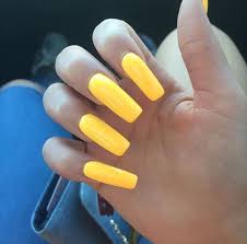 Rosy fires not many would pair red nails with yellow gems, but the final result seen here is fiery. Light Yellow Coffin Acrylic Nails Nail And Manicure Trends