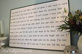 Write as few lyrics as possible. 10 Diy Song Lyric Wording Decor Ideas For The Home