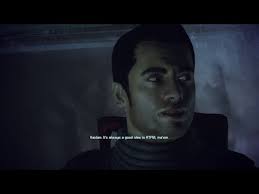 Mass Effect 1 (8.2) Kaidan suggests they RTFM & Shepard bluffs terribly  (Olivia Shepard)