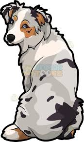 A Lovely Australian Shepherd Dog Cartoon Dog Australian Shepherd Dogs Dog Art
