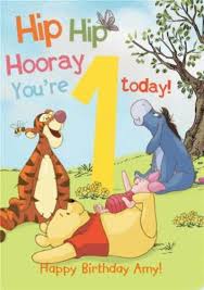 Celebrate your first birthday with as much fun as you can. 1 Today 1st Birthday Card Winnie The Pooh Kids Card Moonpig
