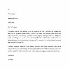 34 Reference Letters Samples Character Job Writing Letters Formats Examples