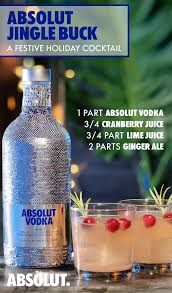 What S More Festive Than A Cocktail At A Holiday Party Enjoy The Absolut Jingle Buck Instead Of Caroling Christmas Drinks Drinks Fun Drinks