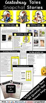 The Canterbury Tales Meet Snapchat Stories Fun Activities For The Canterbury Tales That Students Will Love Canterbury Tales Essay Writing Services