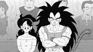 I really like this shot of blue haired Launch and Raditz. It's a shame she  (blue not Blonde) didn't have any lines in episode 4. : r/MasakoX