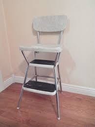 Vintage Cosco Step Stool White Speckled Chair With Padded Lift Seat Sold Step Stool Retro Mid Century Vintage