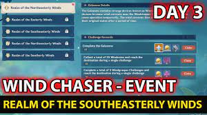 Realm Of The Southeasterly Wind Challenge Guide - Wind Chaser Event Day 3 -  Genshin Impact - YouTube
