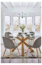 Buy Oak Glass Round Dining Table From The Next Uk Online Shop Round Glass Dining Round Dining Room Table Glass Round Dining Table Round Oak Dining Table