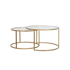 5 out of 5 stars. Light Living 6725085 Coffee Table Set Of 2 65x39 And 75x44cm Duarte Glass Gold Ideas4lighting Sku38580i4l