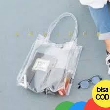 Puting tante cantik terlihat jelas dengan baju transparan. Tas Transparan Tote Bag Uyaina Tas Wanita Murah Shopee Indonesia