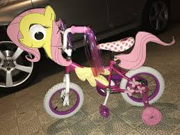 Fluttershy Bicycle Diy Bicycle Decoration Decorated Kids Bike My Little Pony Desain Produk Sepeda Produk