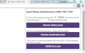Then, running this code block should output a json file for each sheet in the file: Export History Bookmarks To Json Csv Xls