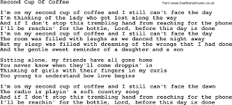 Gordon Lightfoot Second Cup Of Coffee Lyrics + Grab A Cup Of Coffee For  Your New