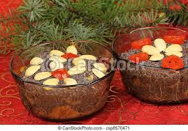The image is available for download in high. Polish Christmas Dessert Traditional Polish Poppy Seed Christmas Dessert Makowki With Dried Fruit Decoration Canstock