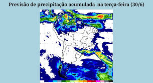 Temporais atingem o Sul nesta terça; chuva também alcança parte do Norte