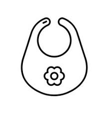 Baby Bib Black White Vector Images Over 370