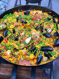 Appetizer, salad, paella, dessert and sangria! Taking My Paella On The Road For A Dinner Party Silve Gastronomy