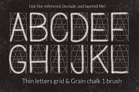Free letter builder by art by amy. Procreate Letter Grid Builder Chalk Letterinf Brushes Set By Lettersclipart Thehungryjpeg Com