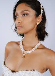 Georgia" Collier multi-rangs de perles et de cristaux