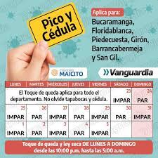 Información del pico y placa hoy en medellín. Estas Son Las Medidas Que Regiran En Bucaramanga Y El Area Hasta El 5 De Febrero Vanguardia Com