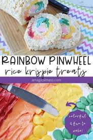 Rainbow Pinwheel Rice Krispie Treats Recipe Rice Krispie Treats Krispie Treats Rice Krispies
