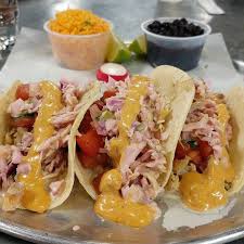 Taco luchador was absolutely delicious! Fish Tacblog Here Are The Pescado Tacos From Cholitas Tacos In