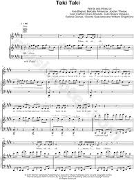 Dj Snake Feat Selena Gomez Ozuna Cardi B Taki Taki Sheet Music In C Minor Transposable Download Print Sheet Music Music Good Music
