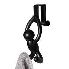 Cabinet door hooks z hanger metal hanging hooks for kitchen bathroom office. Set Of 2 Over Cabinet Hooks Buddy Black Store