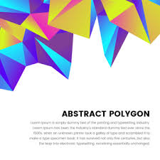 Polygonal Colorful Frame With Typography Abstract Blue Color Tone Png And Vector With Transparent Background For Free Download Colorful Frames Geometric Vector Free Graphic Design