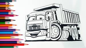 See more of galeri gambar & mewarnai gambar on facebook. Menggambar Dan Mewarnai Mobil Dump Truck Excavator Truk Molen Beko Untuk Anak Anak Youtube