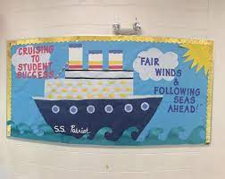 Cruise Ship Bulletin Board Nautical Classroom Theme Nautical Classroom Classroom Themes