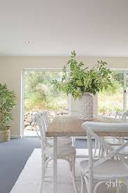 Hamptons Chic Blue And White White Cross Back Chairs Timber Table Hamptons Dining Table Cross Back Dining Chairs Dining Decor