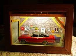 Mini Garage Diorama In Ikea Ribba Frame Ikea Hackers Diorama Diecast Cars Display Hot Wheels Display