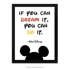 Poster If You Can Dream It You Can Do It Walt Disney