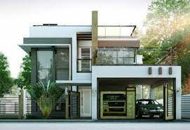 Same dark floors as master bath, light wood vanity to flow with wood floors in the rest of the house. Modern House Designs Series Mhd 2014010 Pinoy Eplans 2 Storey House Design Duplex House Design Architectural Design House Plans