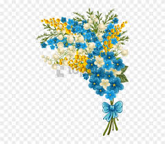 Featuring a lovely variety of yellow poms, orange spray roses, yellow gerberas, and more, cheergiver is sure to bring smiles to everyone who sees it. Free Png Flower Bouquet Icon Png Image With Transparent Png Flowers Yellow Blue Free Transparent Png Clipart Images Download